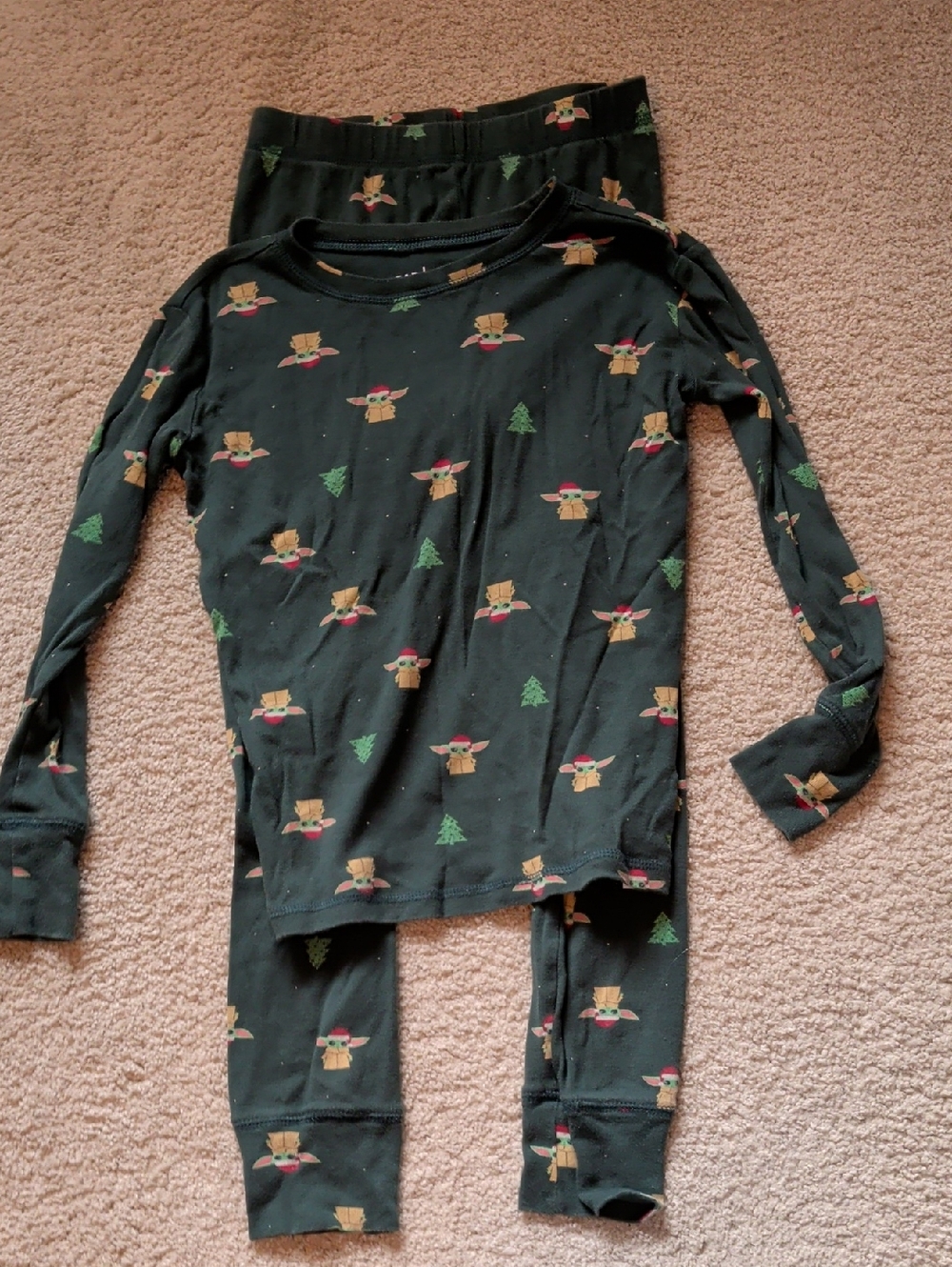 Kids Star Wars Grogu Christmas Pajama Set